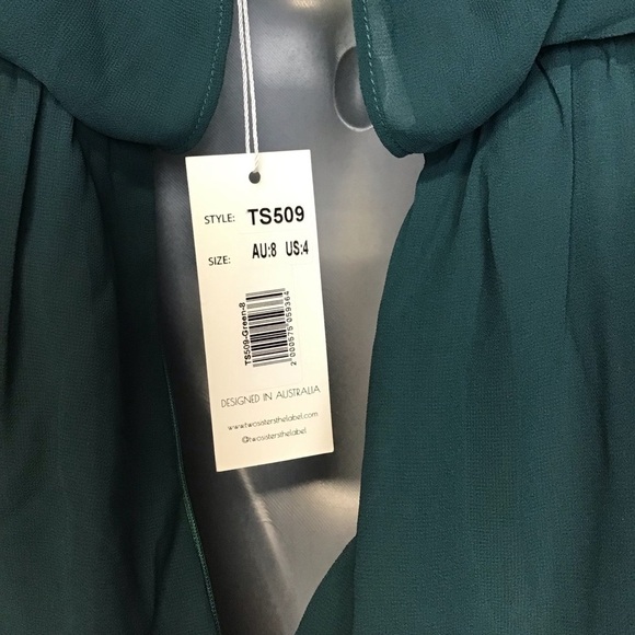 Two Sisters The Label Jaycee Green Sleeveless Lace Mini Dress Size 4 - Picture 9 of 12